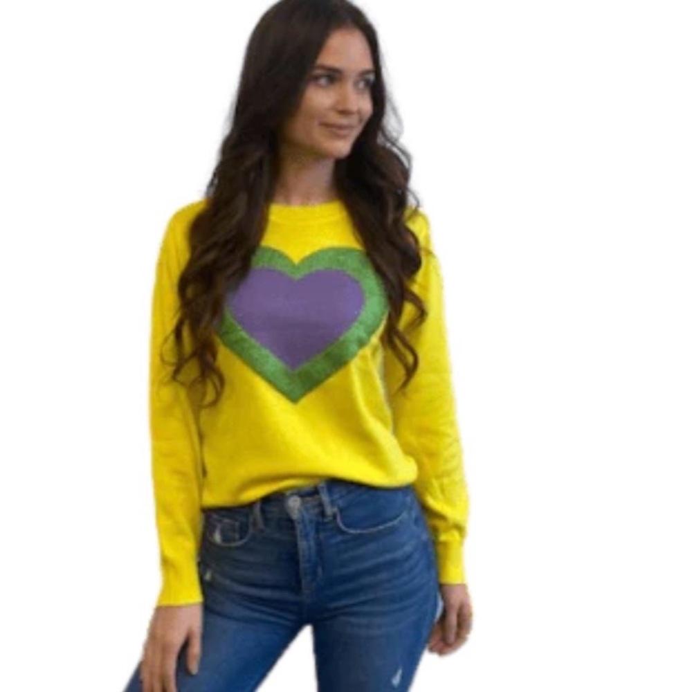 Sparkle city Mardi Gras sweater